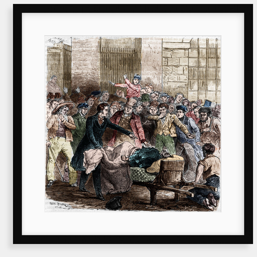 Illustration of Cholera in Paris by Jules Pelcoq