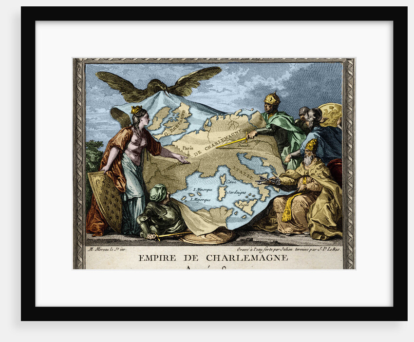 Allegorical Illustration of the Empire of Charlemagne in 814 by Moreau le Jeune