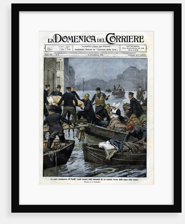 Illustration of the Rescue of Invalids During a Paris Flood by Anonymous