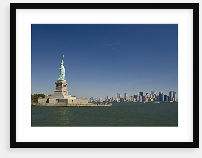Statue of Liberty, Liberty Island and New York Skyline by Anonymous