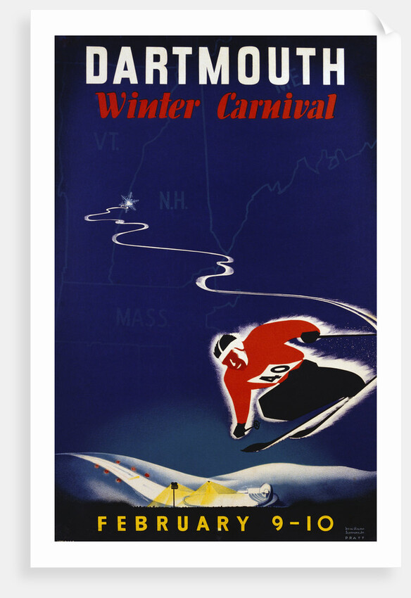 Dartmouth Winter Carnival Poster by John Ryland Scotford