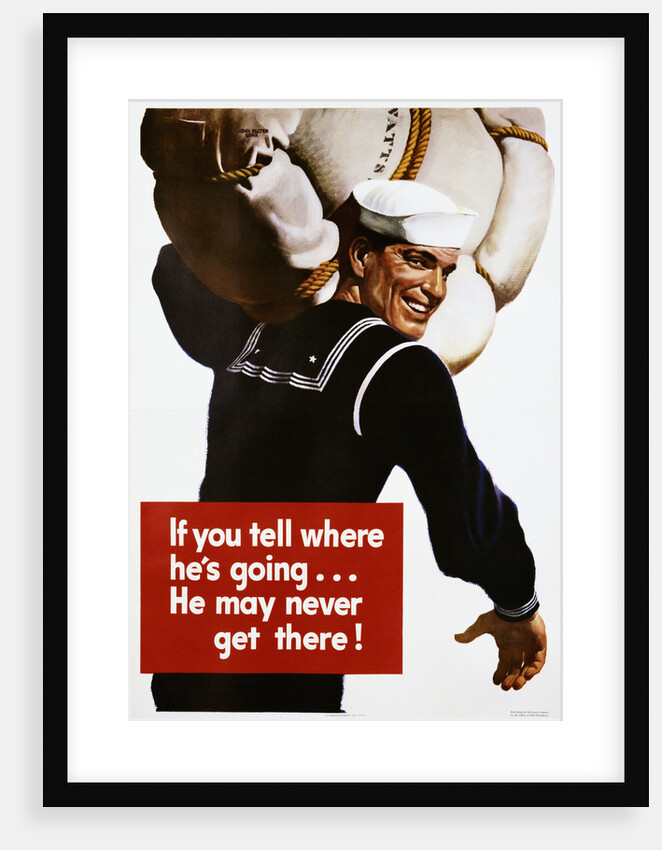 If You Tell Where He's Going...He May Never Get There! Poster by John Falter
