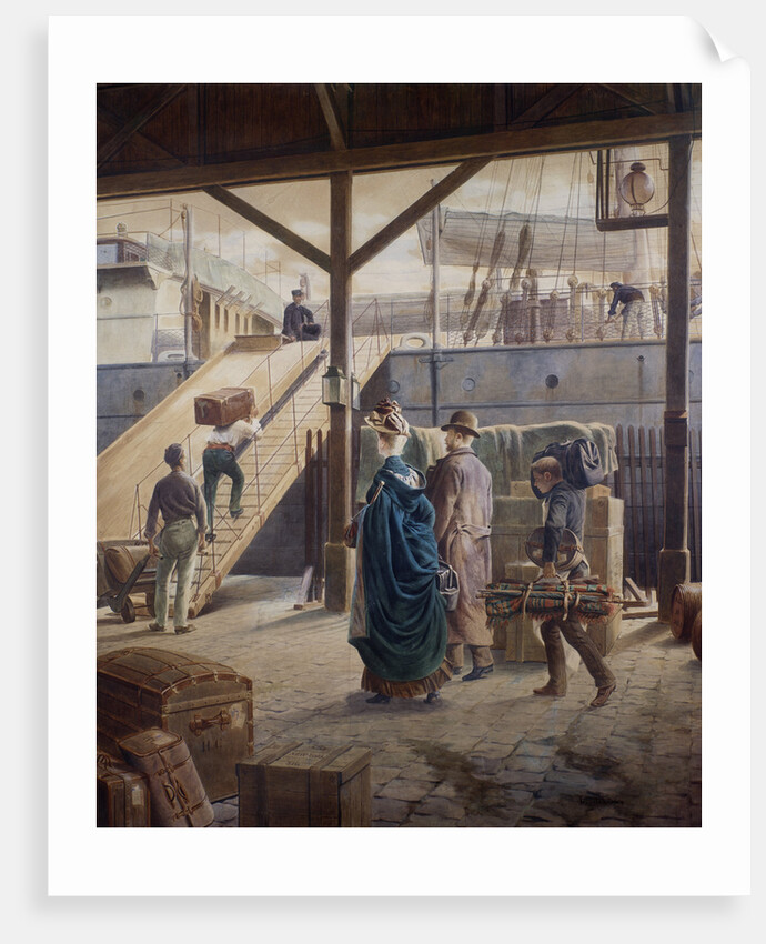 Boarding the Ship for New York by Louis Auguste Loustaunau