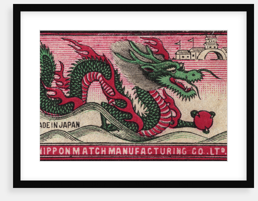 Japanese Matchbox Label with a Dragon by Anonymous