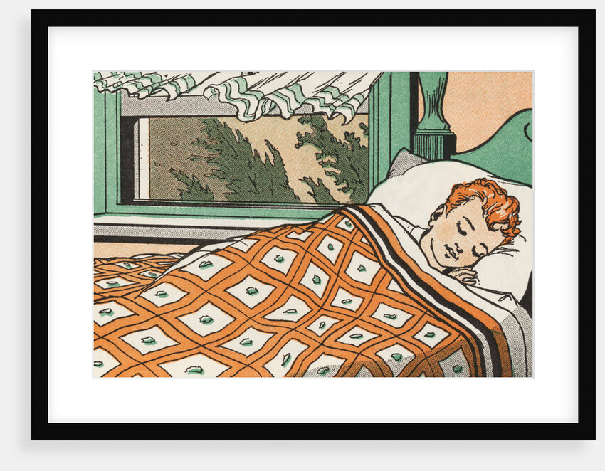 Illustration of a Sleeping Boy by Anonymous