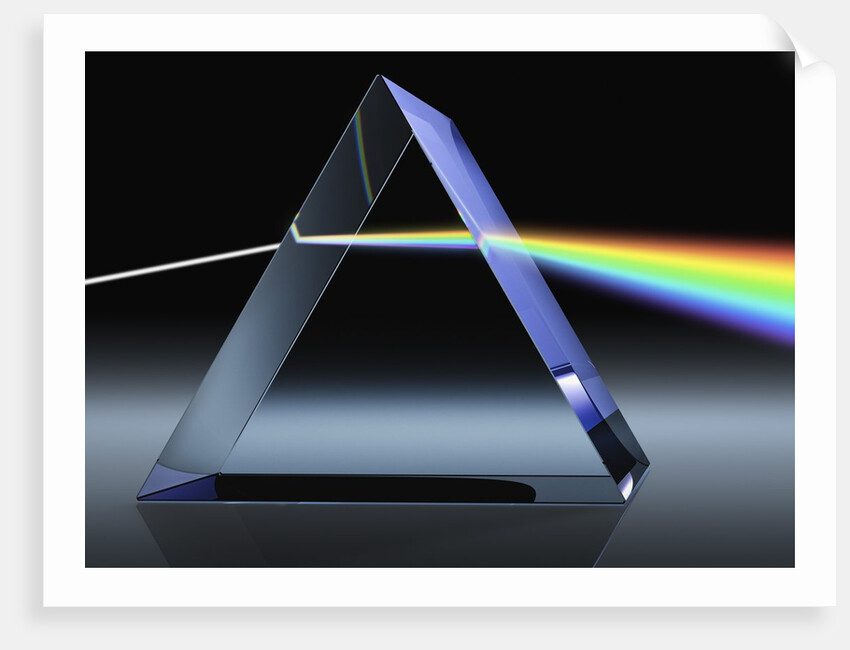 Light Beam Through Glass Prism by Anonymous