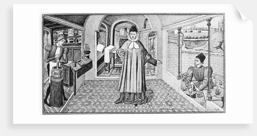 14th Century French Surgeon Guy de Chauliac by Anonymous