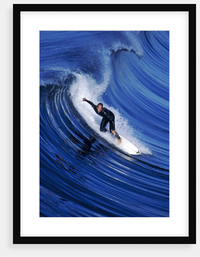 Surfer Riding a Wave by Anonymous