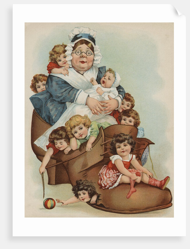 Trade Card with the Old Woman Who Lived in a Shoe by Anonymous