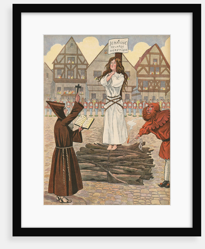 Illustration of Joan of Arc at the Stake by Jacques Onfroy de Breville