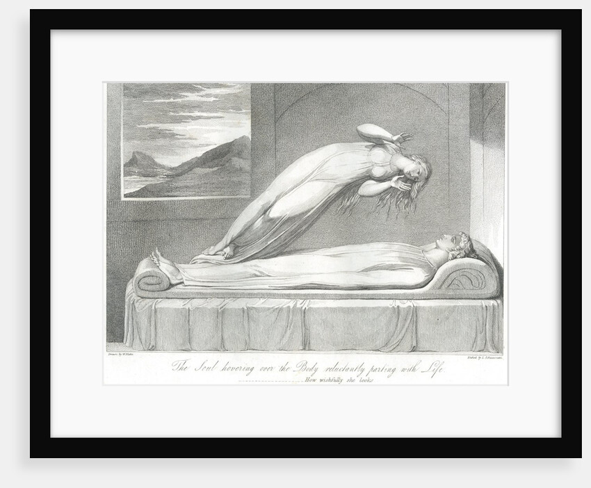 The Soul Hovering over the Body Reluctantly Parting with Life by William Blake