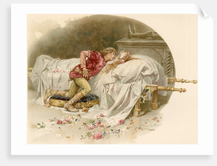 Illustration of Romeo Mourning Juliet by Ludovico Marchetti