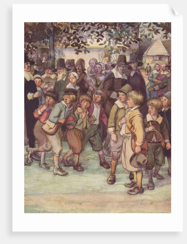 A Crowd of Eager and Curious Schoolboys by Hugh Thomson