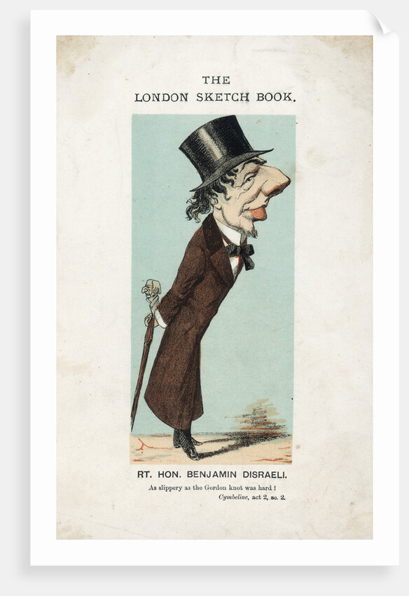 Rt. Hon. Benjamin Disraeli Caricature by Anonymous