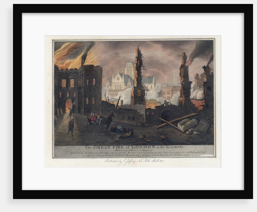 The Great Fire of London in the Year 1666 Print by Anonymous