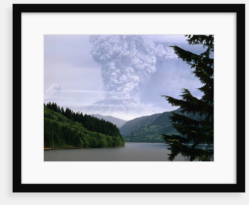 Mount St. Helens Erupting by Anonymous