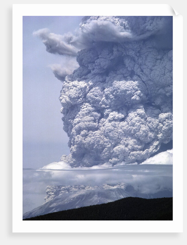 Mount St. Helens Erupting by Anonymous