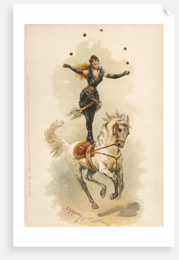 At the Circus Postcard by Anonymous