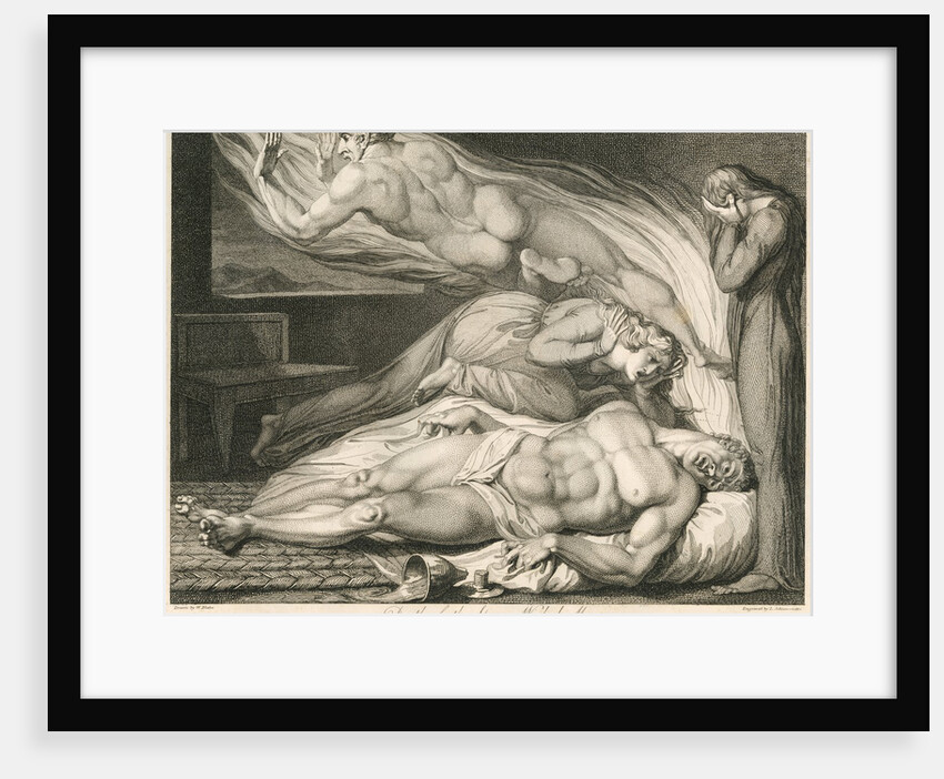 Death of the Strong Wicked Man by William Blake