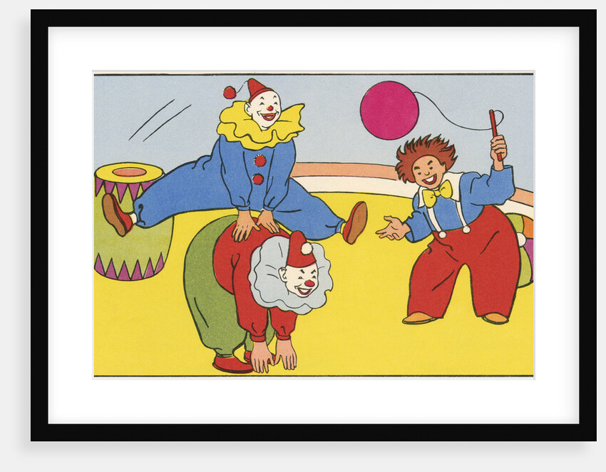 Book Illustration of Three Clowns by Anonymous