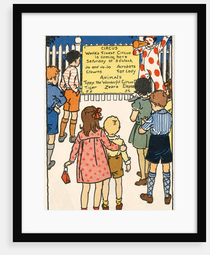 Illustration of Children Going to a Circus by Florence Hoopes