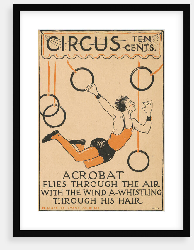Acrobat Flies Through the Air Illustration by Anonymous