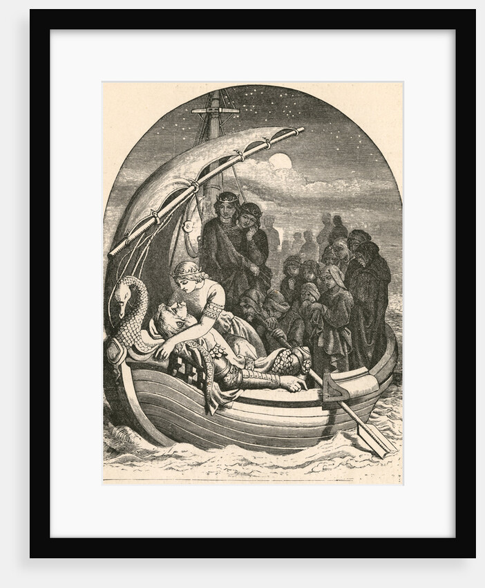 Illustration of the Death of King Arthur by Daniel Maclise