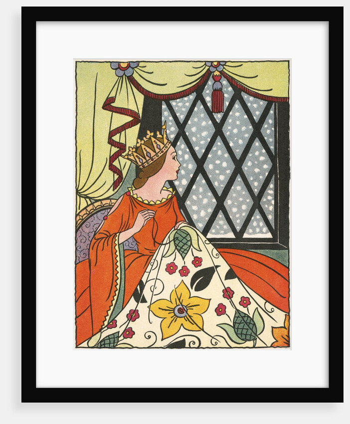 Book Illustration of the Queen in the Ebony Window by Bess Livings