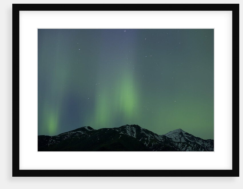 Aurora Borealis over Mountain Range by Anonymous