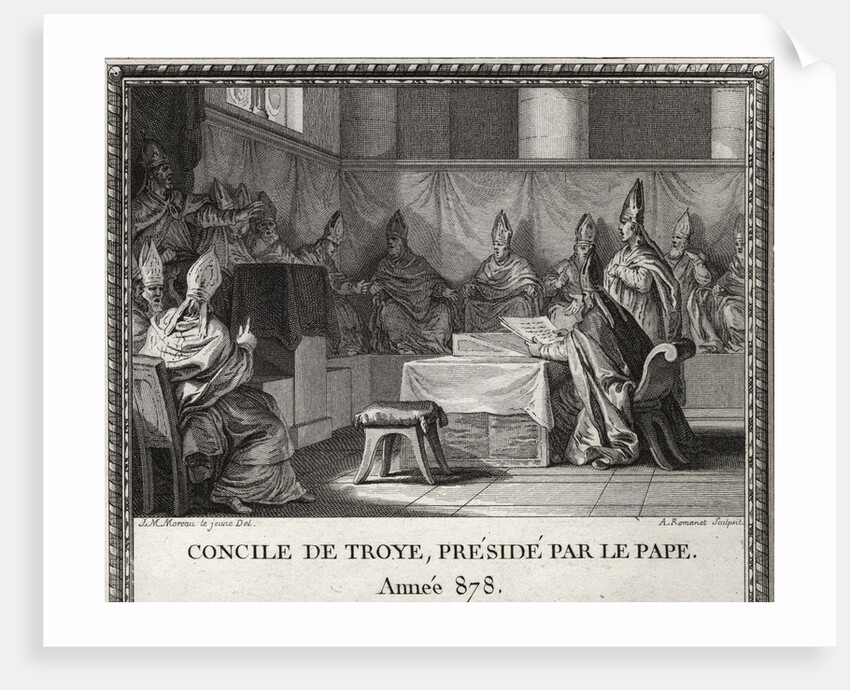 Illustration of the Council of Troyes by Anonymous