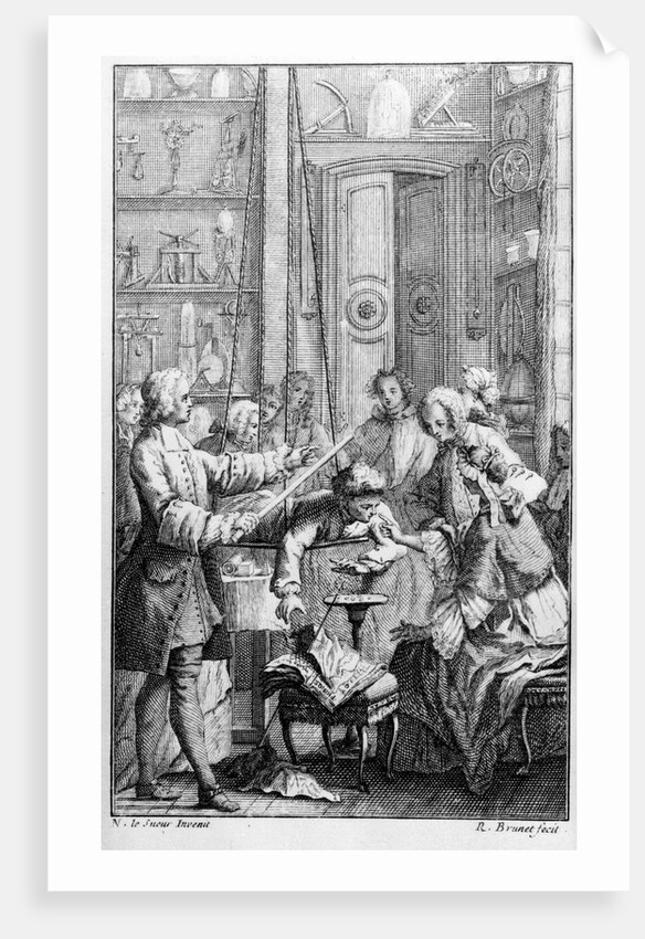 Illustration of Jean-Antoine Nollet Conducting a Test by Anonymous