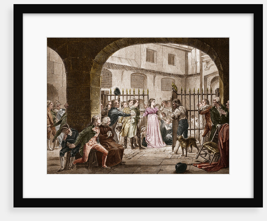 Illustration of Madame Roland Going to the Revolutionary Tribunal by Anonymous