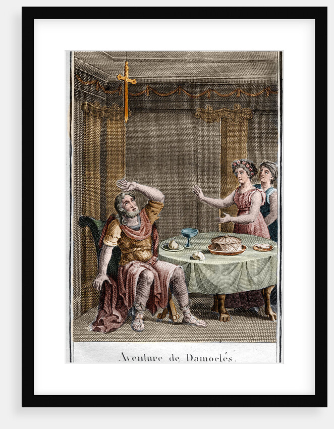 Illustration of the Sword of Damocles by Anonymous