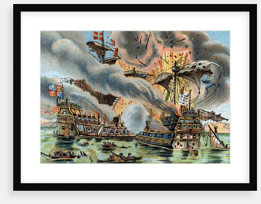 Illustration of the Battle of Saint-Mathieu by Anonymous