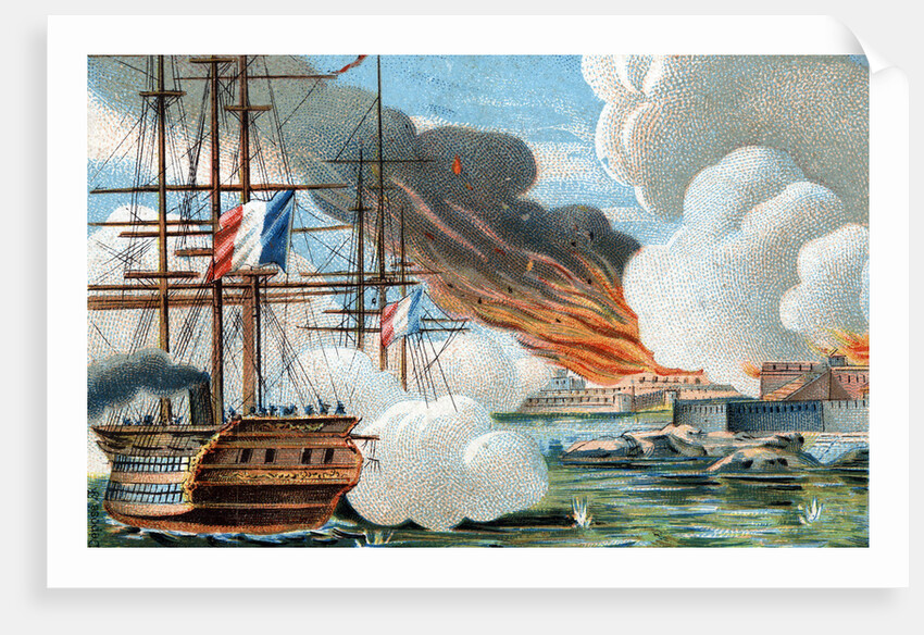 Illustration of the Battle of Bomarsund by Anonymous