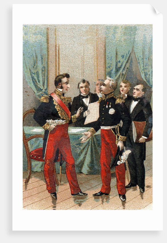 Illustration of the Marquis de Lafayette and the Duke of Orleans by Anonymous