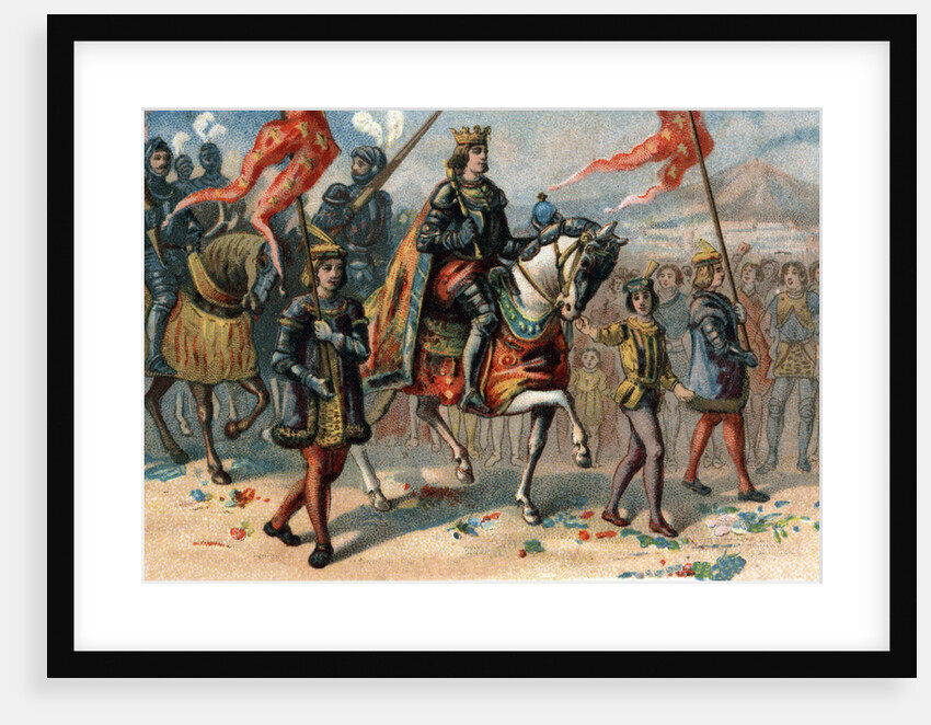 Illustration of King Charles VIII Entering Naples in 1495 by Anonymous