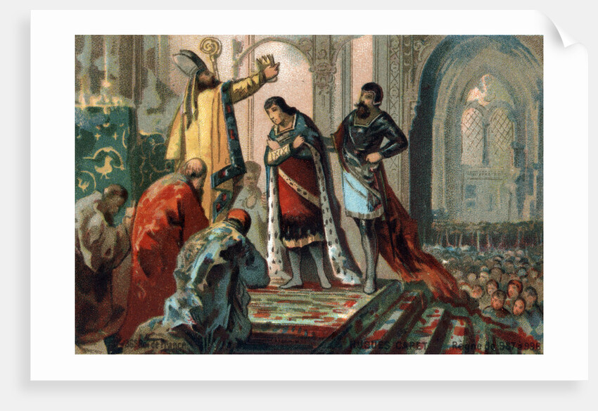 Illustration of Hugh Capet Crowning His Son, Robert II the Pious by Anonymous
