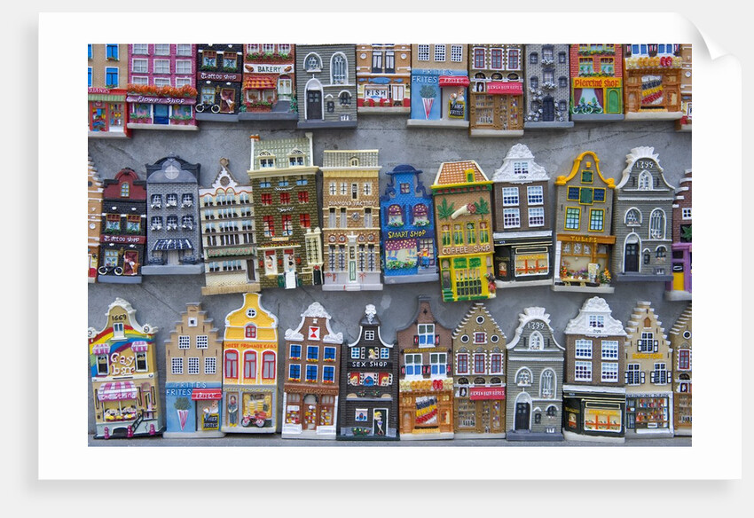 Refrigerator Magnets of Amsterdam Town Homes by Anonymous