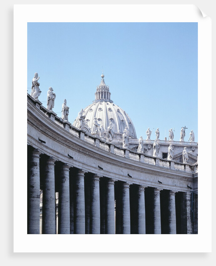Colonnade and Dome, Piazza San Pietro by Anonymous
