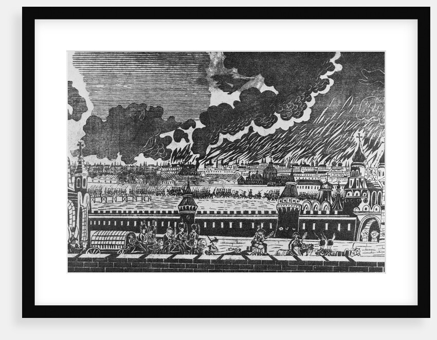 The Burning of Moscow in 1812 Print by Anonymous