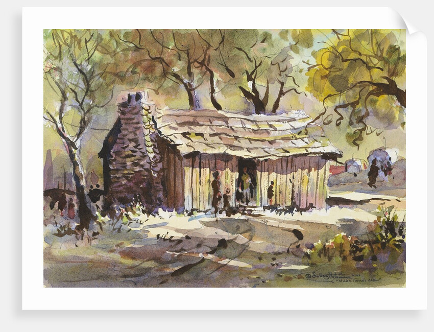 Mark Twain's Cabin by LaVere Hutchings