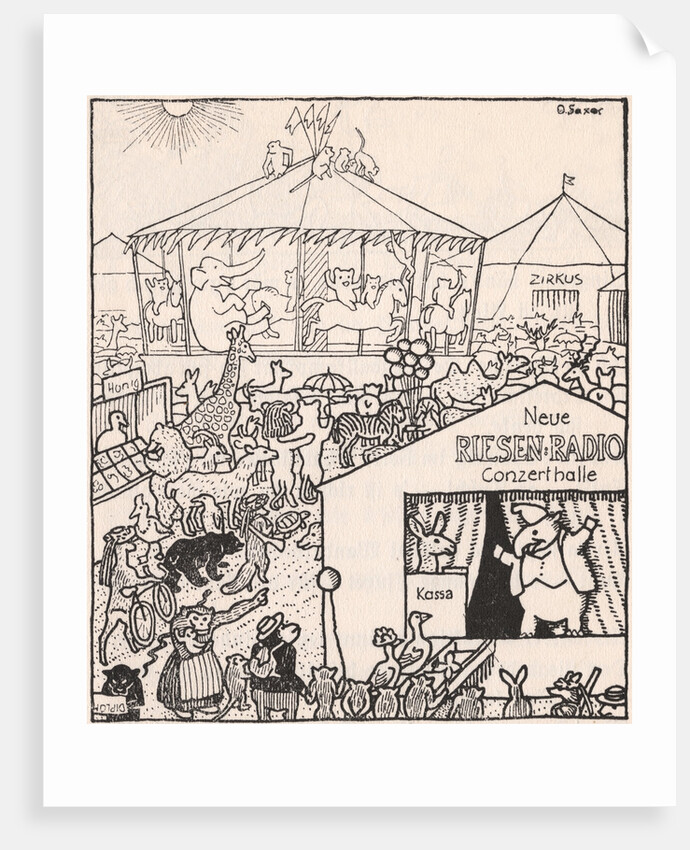 Illustration of a Circus Scene by Ernst Kreidolf