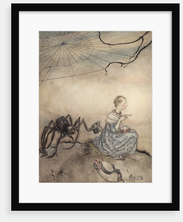 Little Miss Muffet Illustration by Arthur Rackham