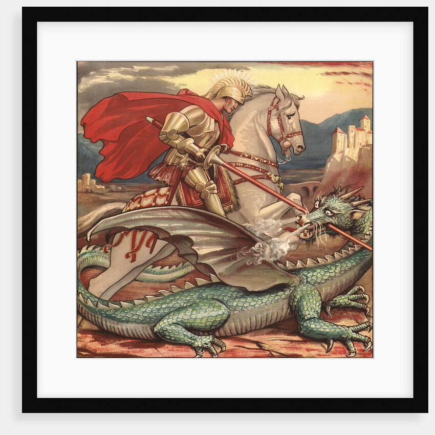 St. George and the Dragon Illustration by Anonymous