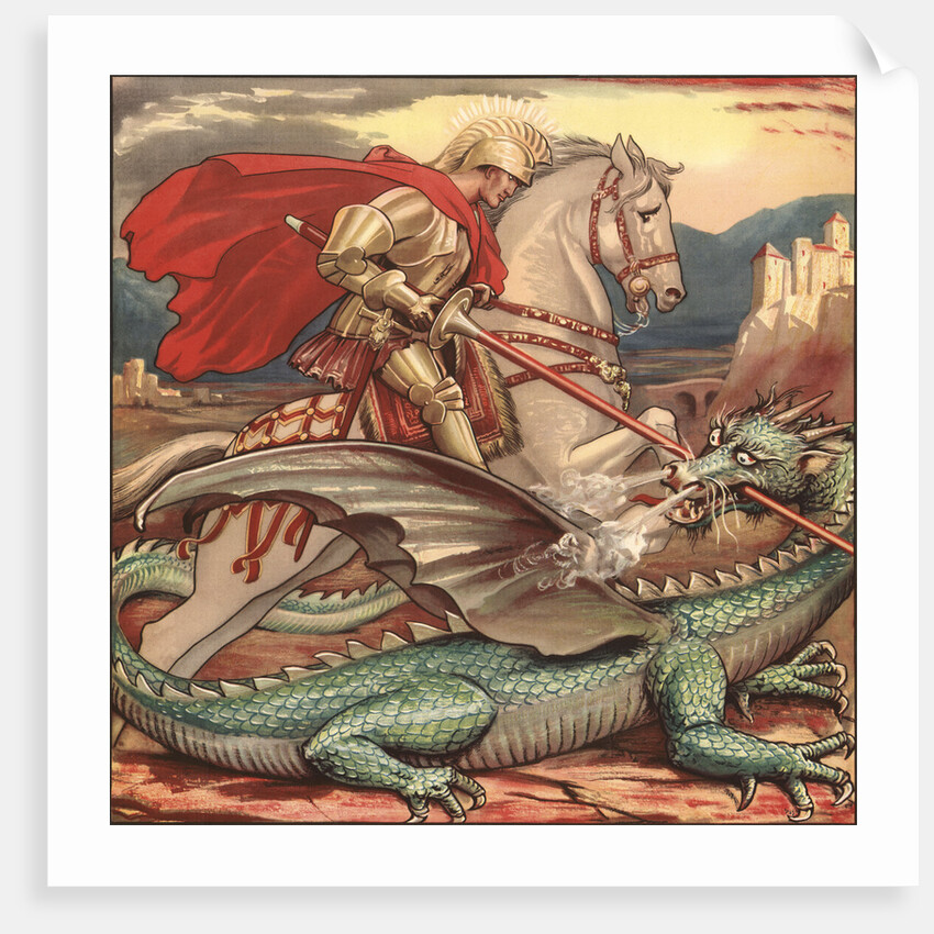 St. George and the Dragon Illustration by Anonymous