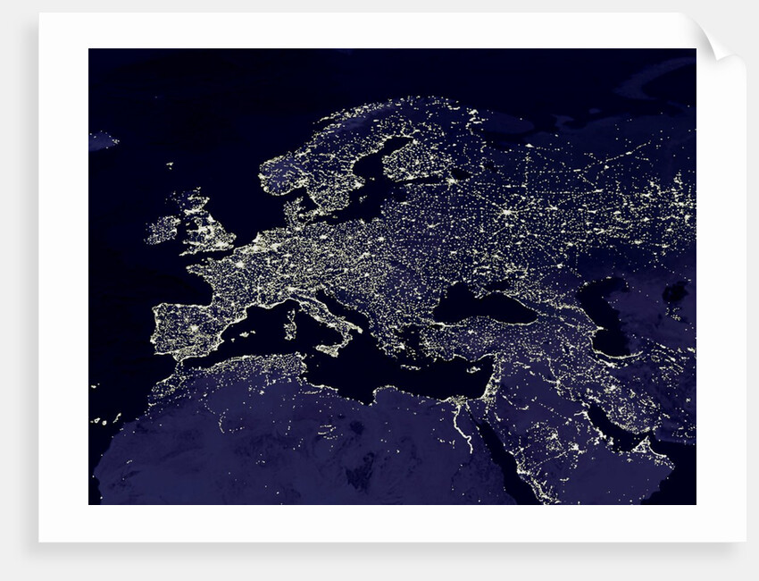 Europe at Night by Anonymous