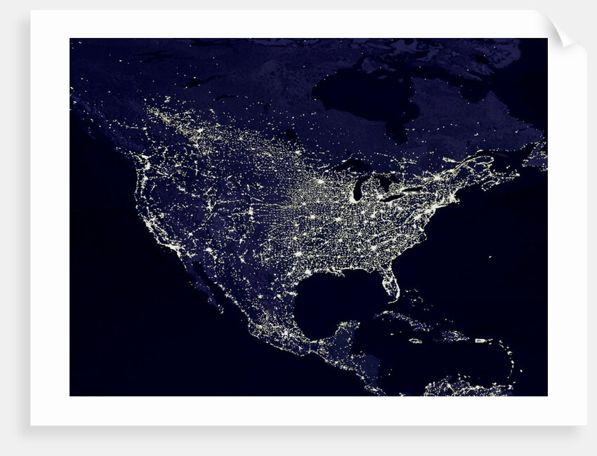 North America at Night by Anonymous