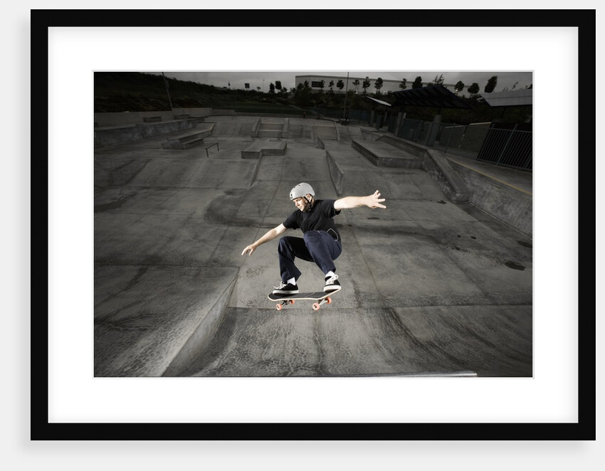 Skateboarder Performing Tricks by Anonymous