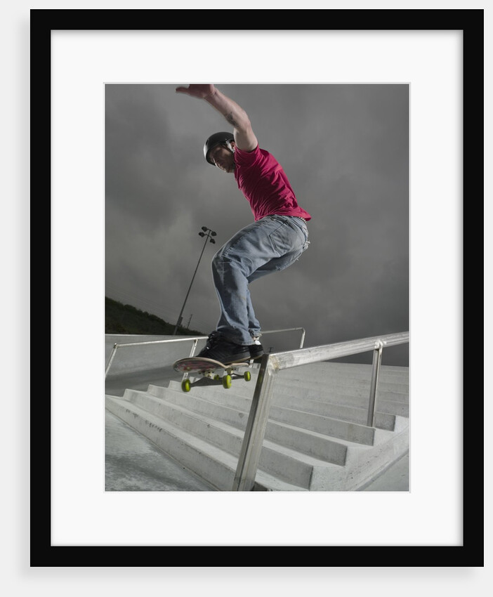 Skateboarder Performing Tricks by Anonymous